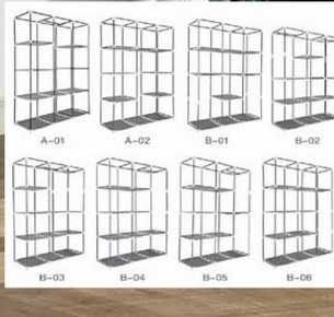 Текстилен Гардероб, трикрилен, сгъваем, етажерка, закачалка, рафт