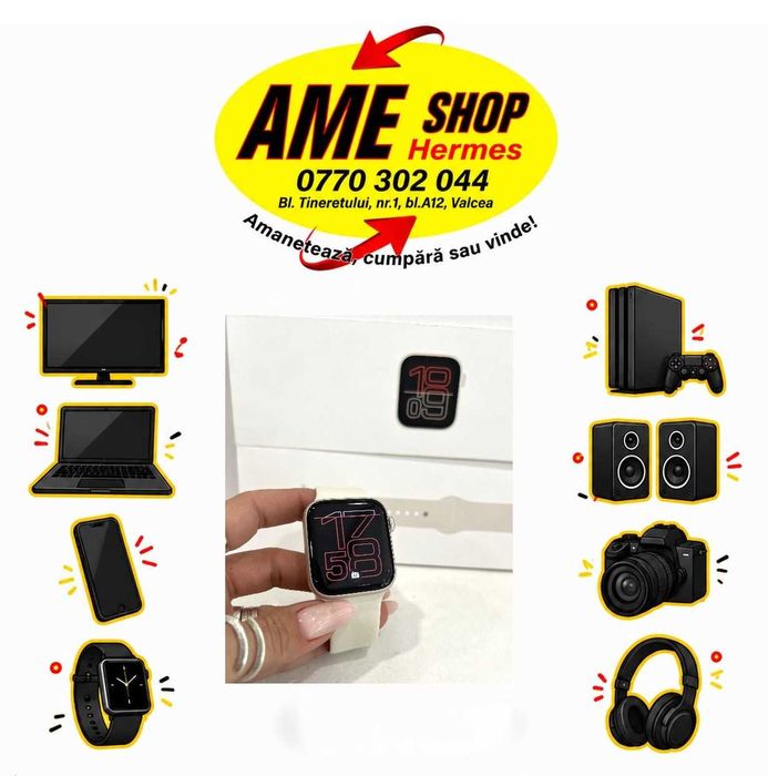 Apple Watch SE 3 2025 (A3325), 44mm, GPS, sănătate baterie 100%, Starlight!
