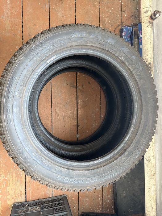 Продам 2 зимних баллона шипованных