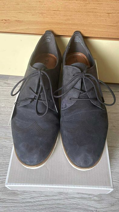 Ежедневни тъмносини затворени обувки с връзки номер 40