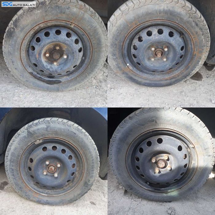 Set 4 Jante Roti Tabla 4x114,3 cu Anvelope Cauciucuri Iarna Dot 2011 Chevrolet Lacetti 2002 - 2011 [C0970]
