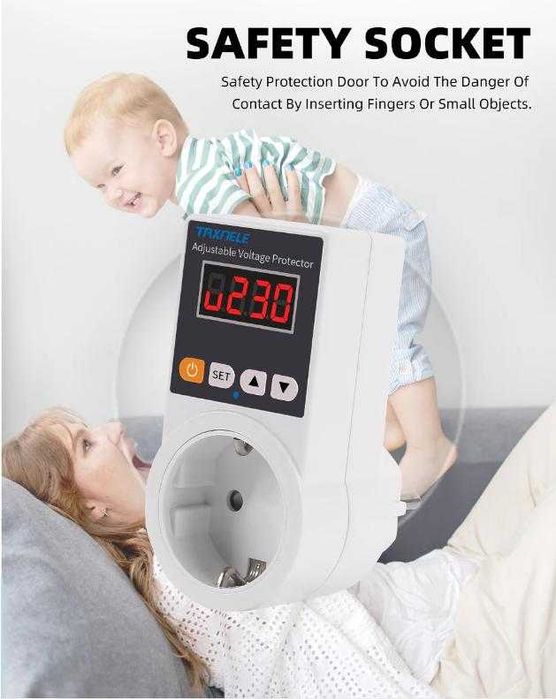 Волт Реле Защита от Пренапрежение Дисплей Програма АвтомВъзстановяване