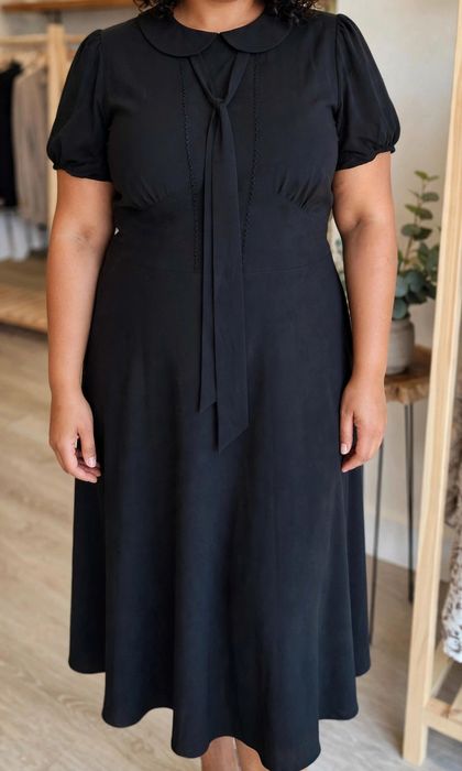 Edgy Retro Vibes: Rochia Midi Hell Bunny (Mărimea XL / UK 16