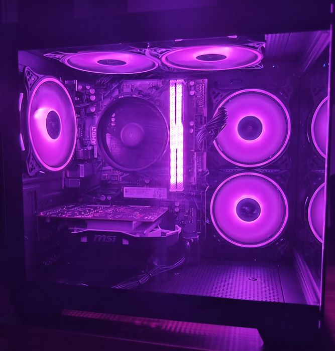 PC LITE GAMING,AMD 5 3600,GTX 1050ti,16gb RAM ARGB,512 m.2