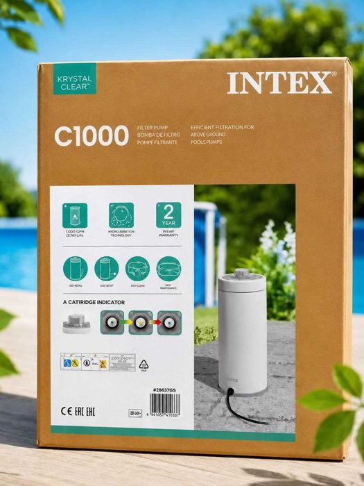 Basseynlar uchun filtr-nasos Intex, 3785 l/soat suvni tozalash