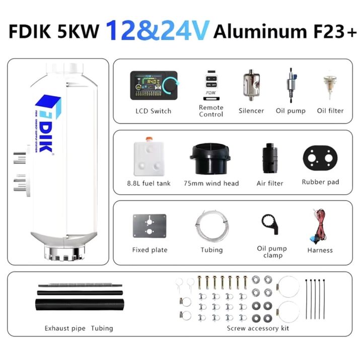 Sirocou webasto FDIK Vevor, 5-8KW, nou, sigilat