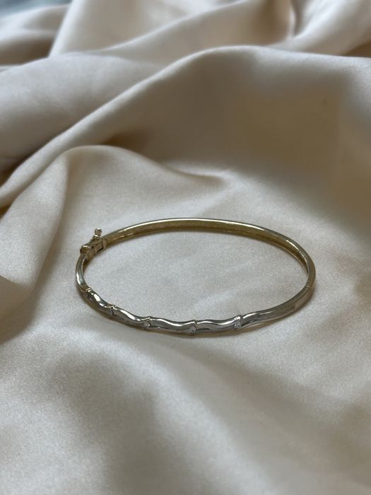 Золотой браслет с фианитами