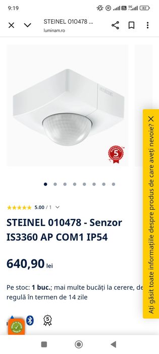 Senzor miscare cu infrarosu