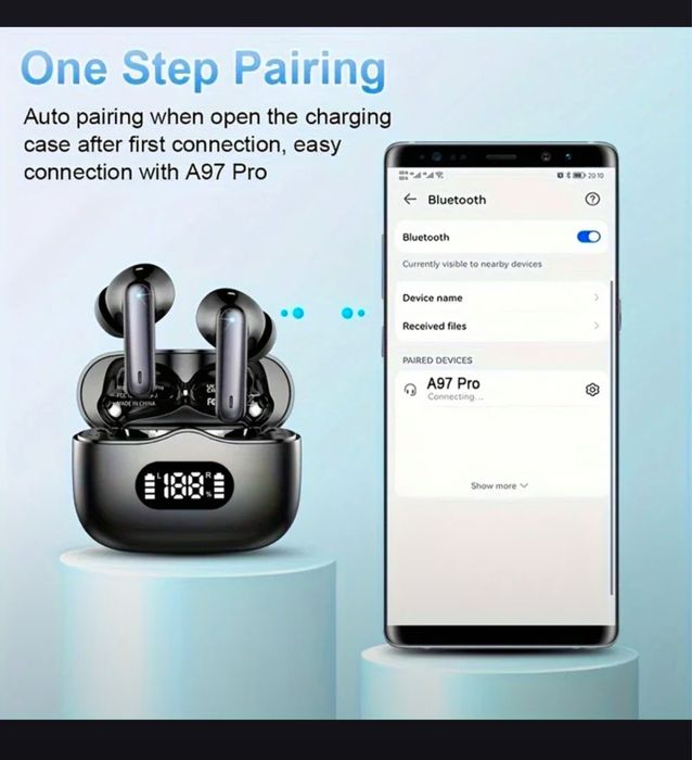 Наушники беспроводные с хорошим звуком,шумоподавлением