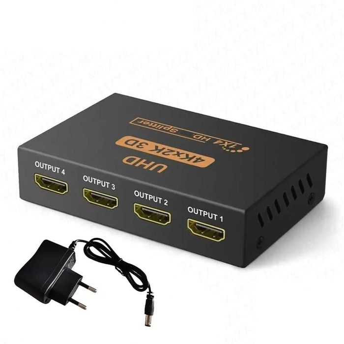 HDMI Splitter 1x4 cu alimentare 1 INPUT - 4 OUTPUT 1.4V suporta 4K UHD
