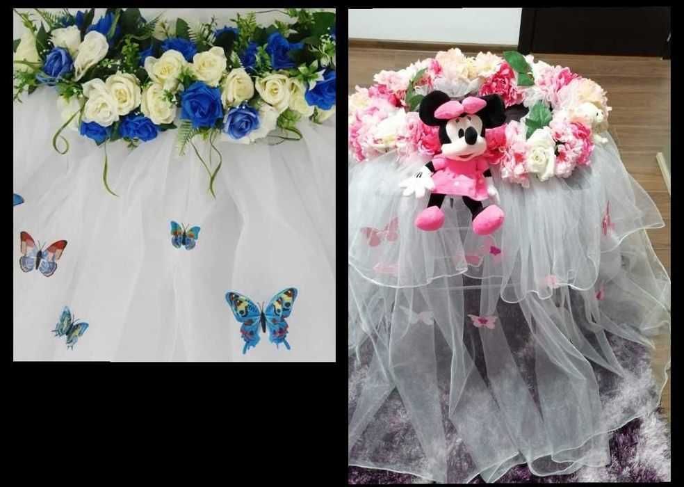 Aranjament botez cristelnita/ decor botez