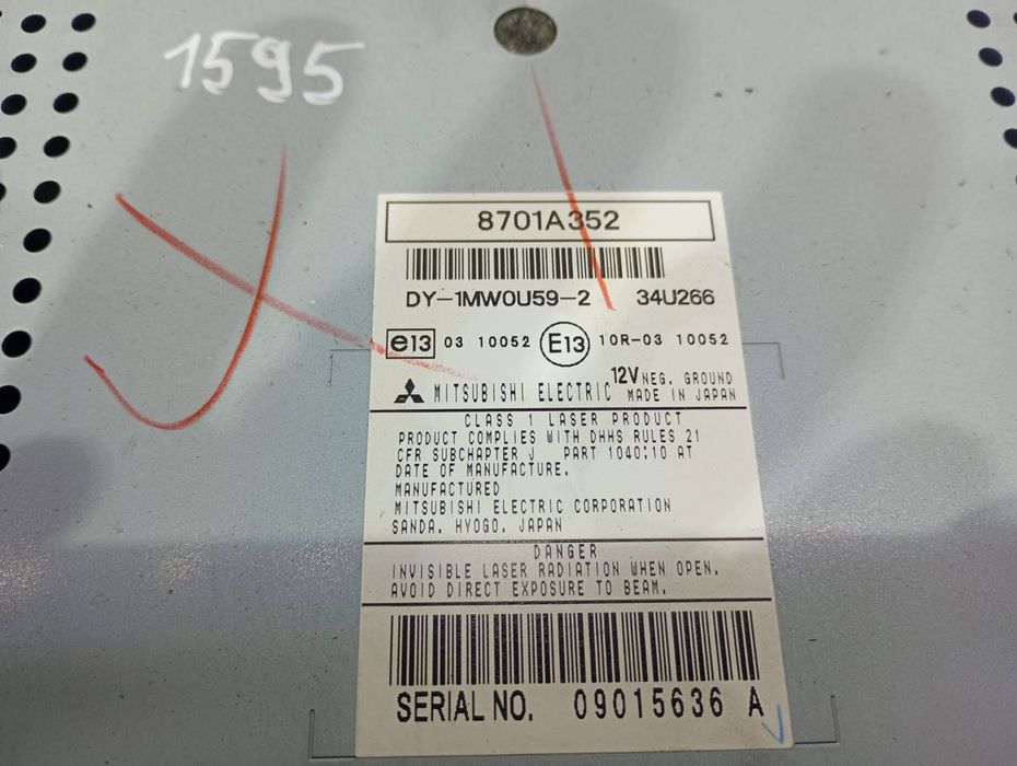 Radio cd 8701A352 Mitsubishi Lancer X (2007 - 2011) 1.8 DI-D, 4N13