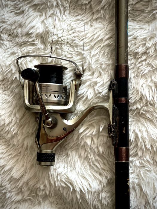 Lanseta de pescuit cu mulineta