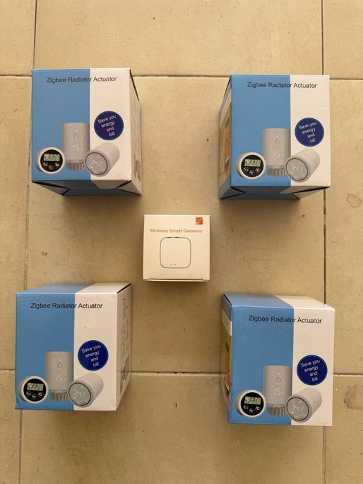 Комплект 4х Смарт TRV термоглава вентил за радиатор + gateway