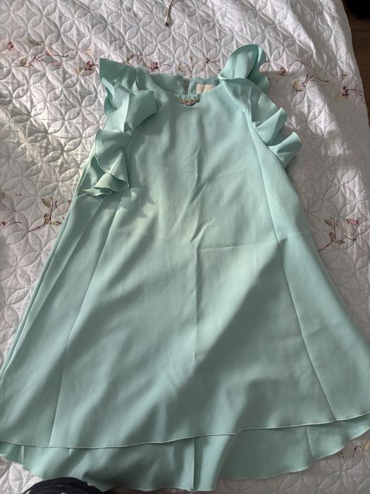 Детска тюркоазена рокля