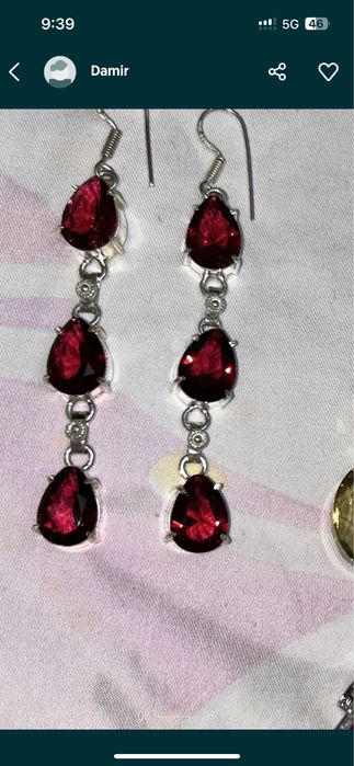 Серьги с натуральными камнями