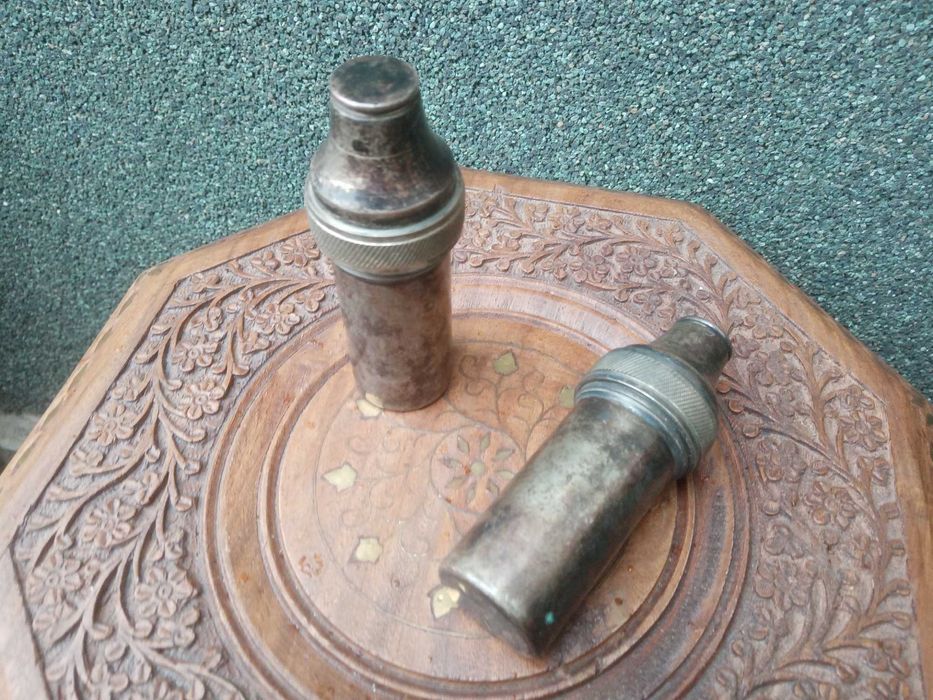 Ретро антикварни медицин. съдове от мед за стерилизиране на мед. игли.