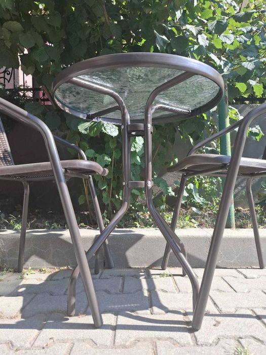 Set Mobilier Masa+2 Scaune Terasa/Gradina Maro JGX-600H