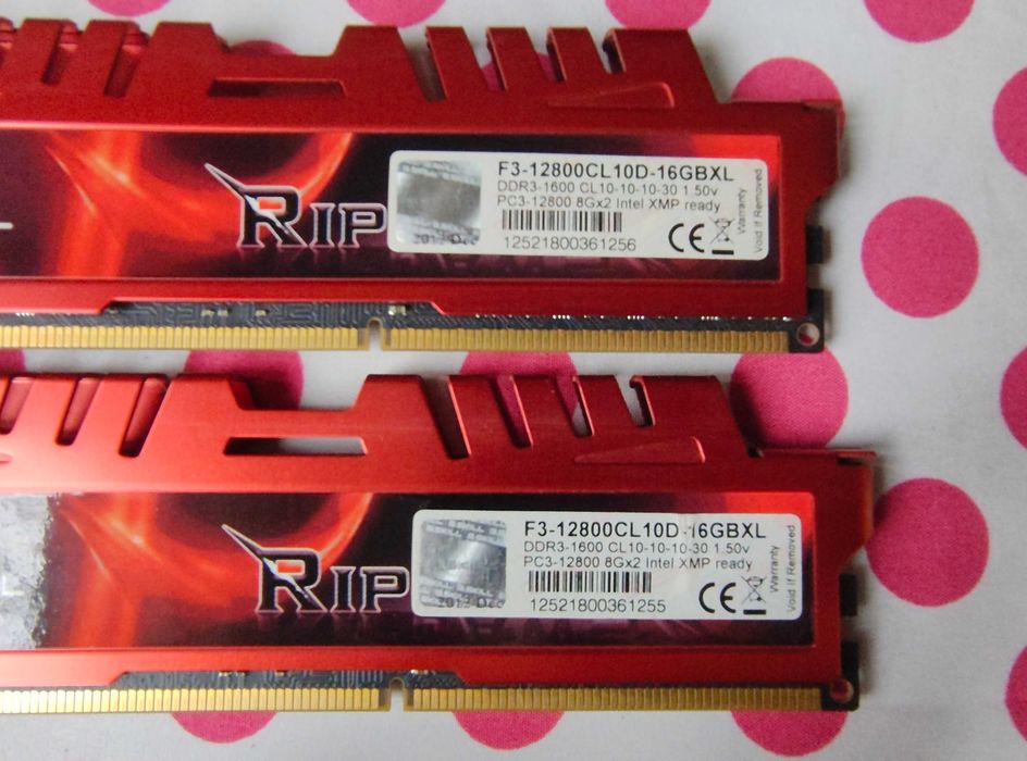 Memorie G.SKILL Ripjaws X 16 (2x8) GB DDR3 1600MHz Desktop.