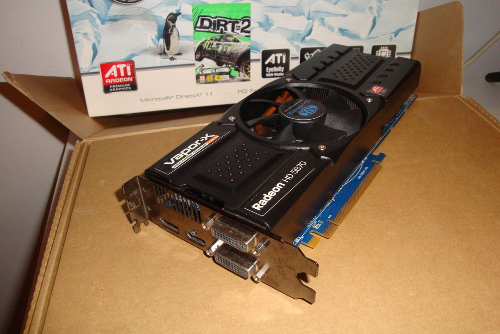 Placa video retro pentru colectie hd5870 vapor-x 1gb gddr5 256biti