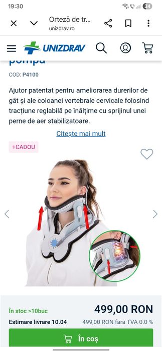Orteza de tracțiune pentru gât si coloana cervicala!