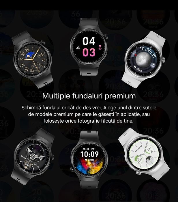 Smartwatch Bluetooth HD: apel/mesaje. Mod sport/fitness. Android&IOS.