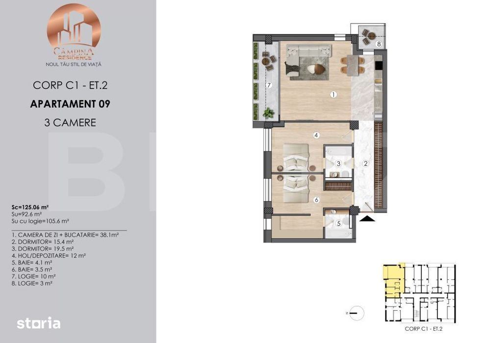 Apartament 3 Camere Ansamblu Rezidential Campina Residence — fotografia 3
