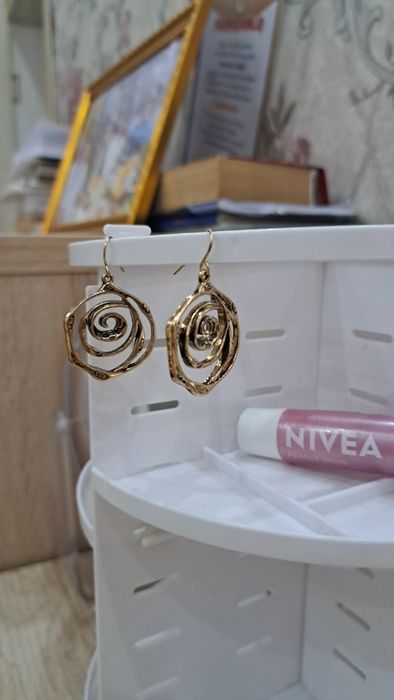 Серьги цвет винтажная бронза