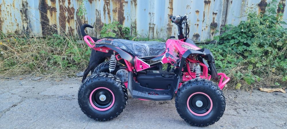 ATV 1000w nou cu garanție pentru fetite cu viteza limitabila 
Frane pe