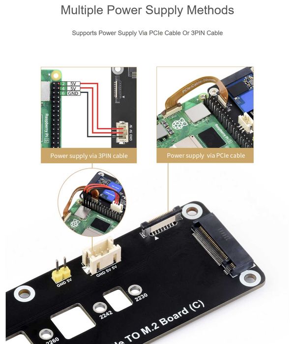 Adaptor SSD M.2 NVME pentru Raspberry Pi 5