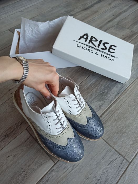 Дамски пролетни обувки естествена кожа