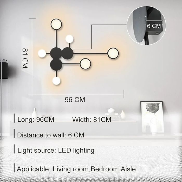 Aplica perete 26W, metal