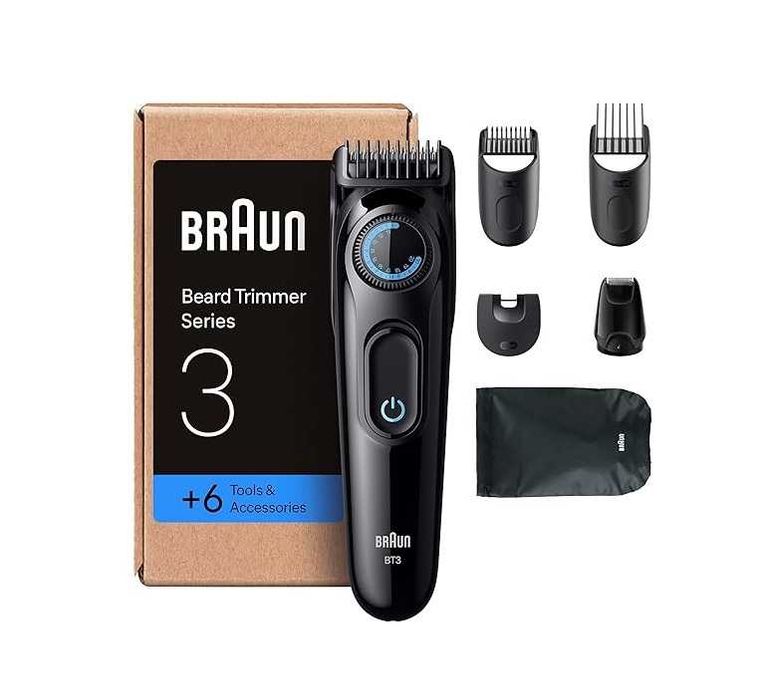Тример за брада Braun Series 3 BT3565 с 6 аксесоара, пълен комплект