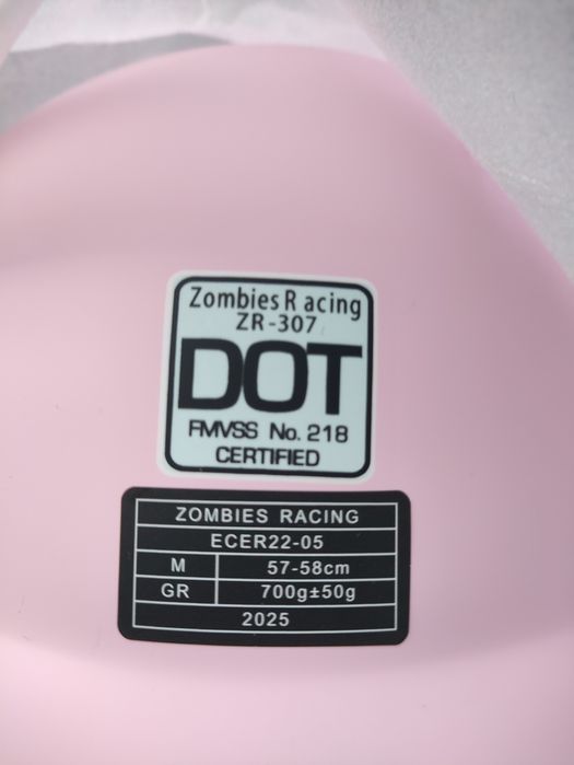 Casca motocicleta retro roz