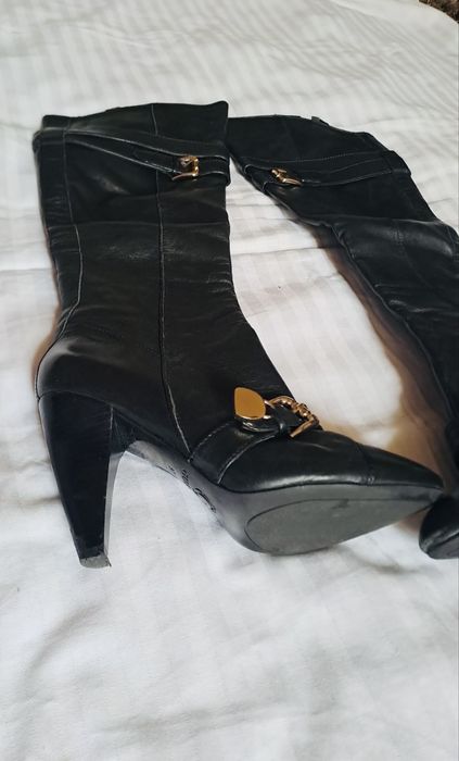 Cizme înalte Guess piele + CADOU rochie Guess