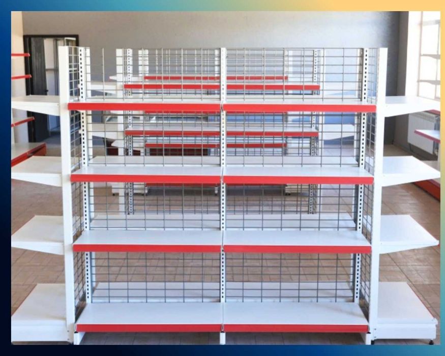 Стеллаж металлический сборный, полка стеллаж, полка металлическая asts