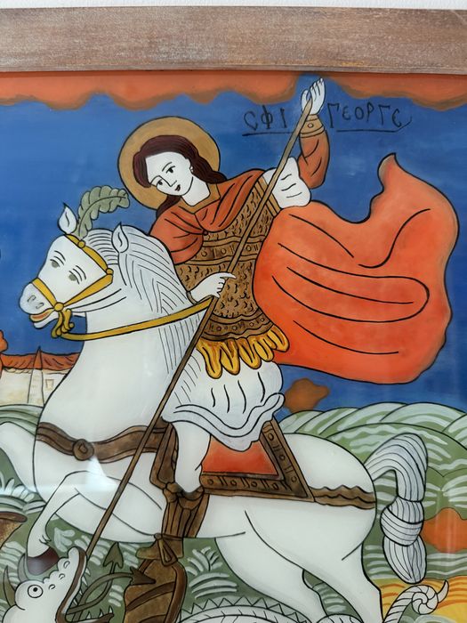 Icoana pe sticla Sfantul Mare Mucenic Gheorghe