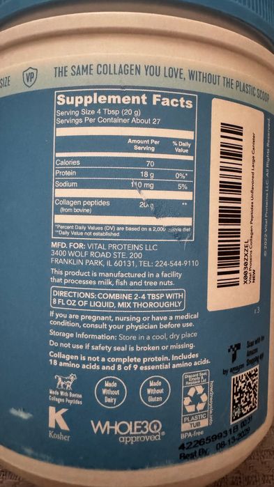 Vital proteins collagen peptides