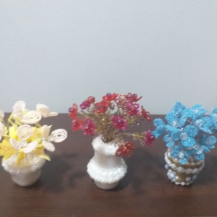 Цветочки из бисера