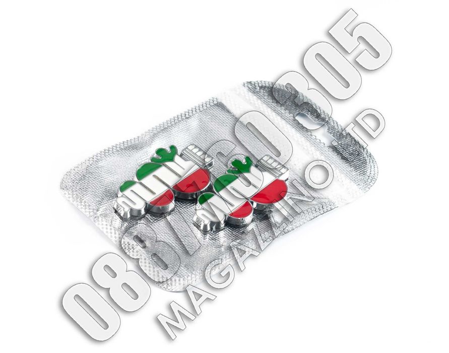 Метална Емблема за Алфа Ромео Змия с Италиански Флаг