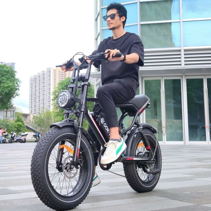 Ретро Електрически Fat Bike QBS8 1000W – Перфектен за град и офроуд