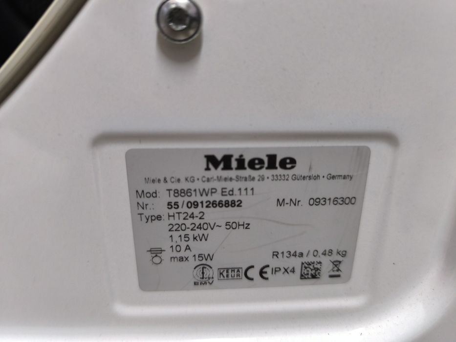 Сушилня Miele W 8861WP - 8кг. 1600 об. клас А+++