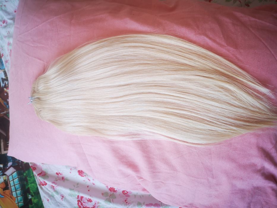 Естествена коса за удължаване на клипси