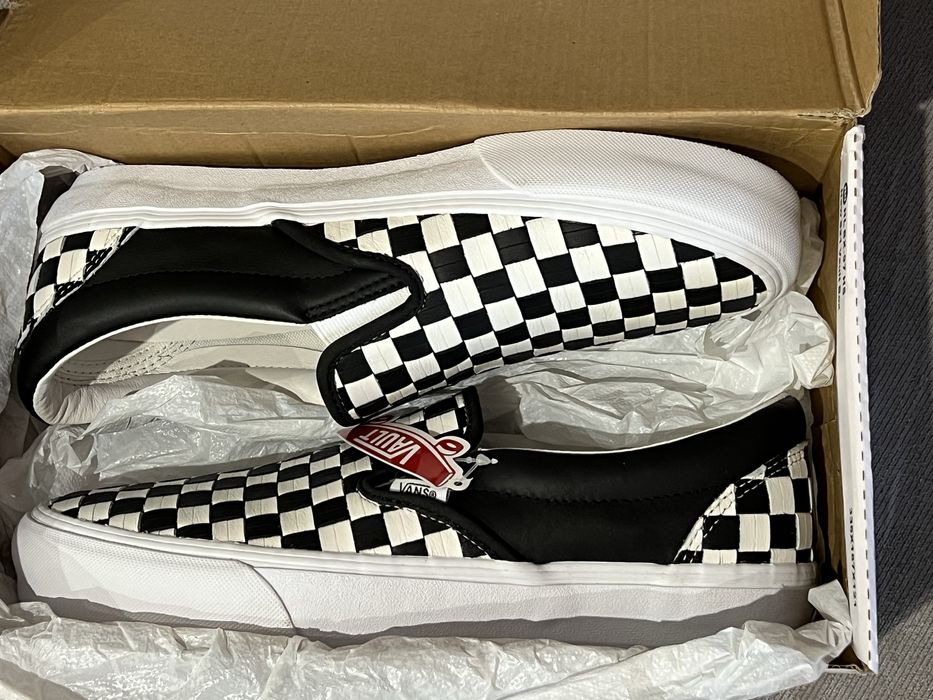 Чисто нови Vans Vault OG Slip On lx Leather Woven размер 43