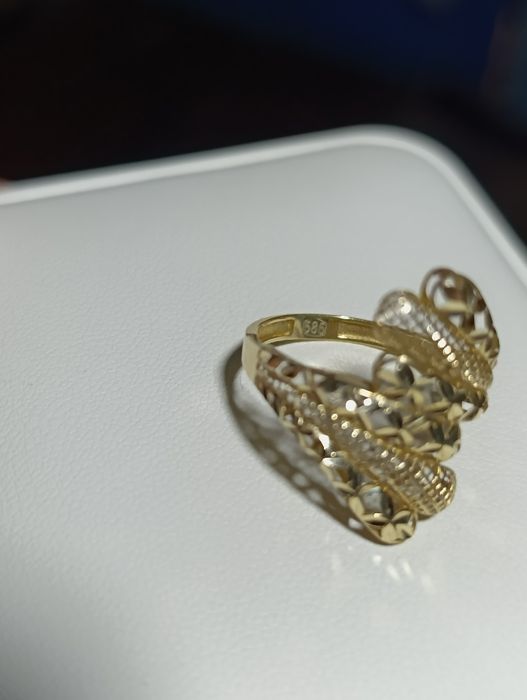 Золотое кольцо, Турецкая изделия, проба 585,вес 1,45 гр размер 18