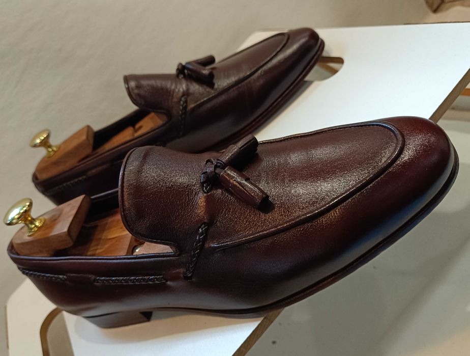 Pantofi loafer 42 tassel premium Il Passo piele naturala moale