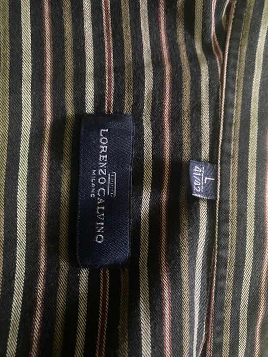 Мъжка Риза с дълъг ръкав на Loenzo Calvino размер L.