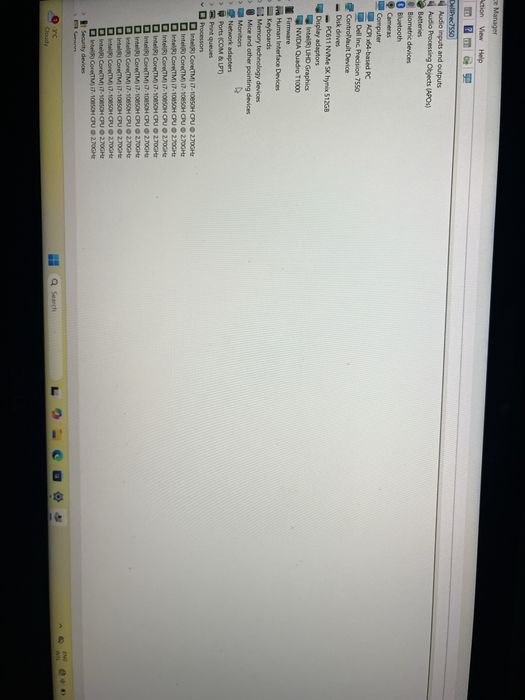 Dell Precision 7550 i7 32GB RAM, NVidia T1000