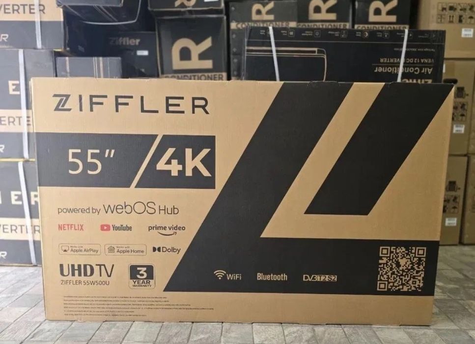 Телевизор Ziffler 50/55/65" Smart TV 4K Full HD Доставка бесплатно