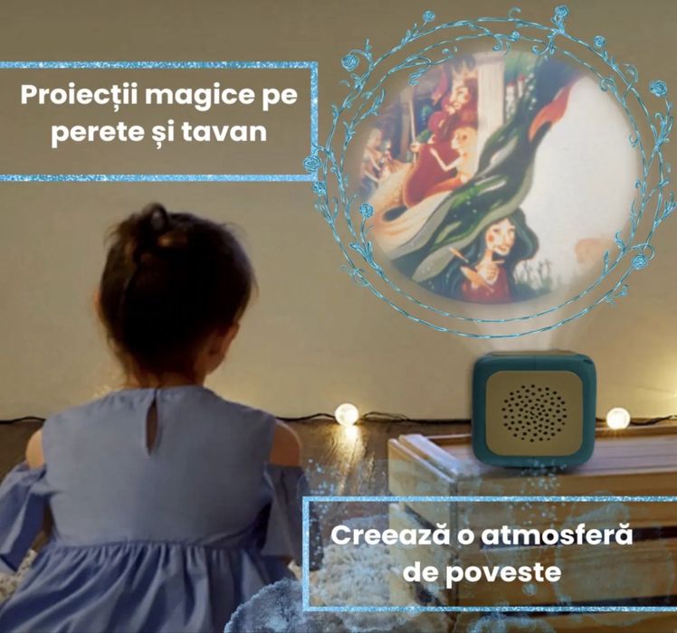 Proiector cu Povesti Noi pe perete sau tavan, Idea, +3 ani